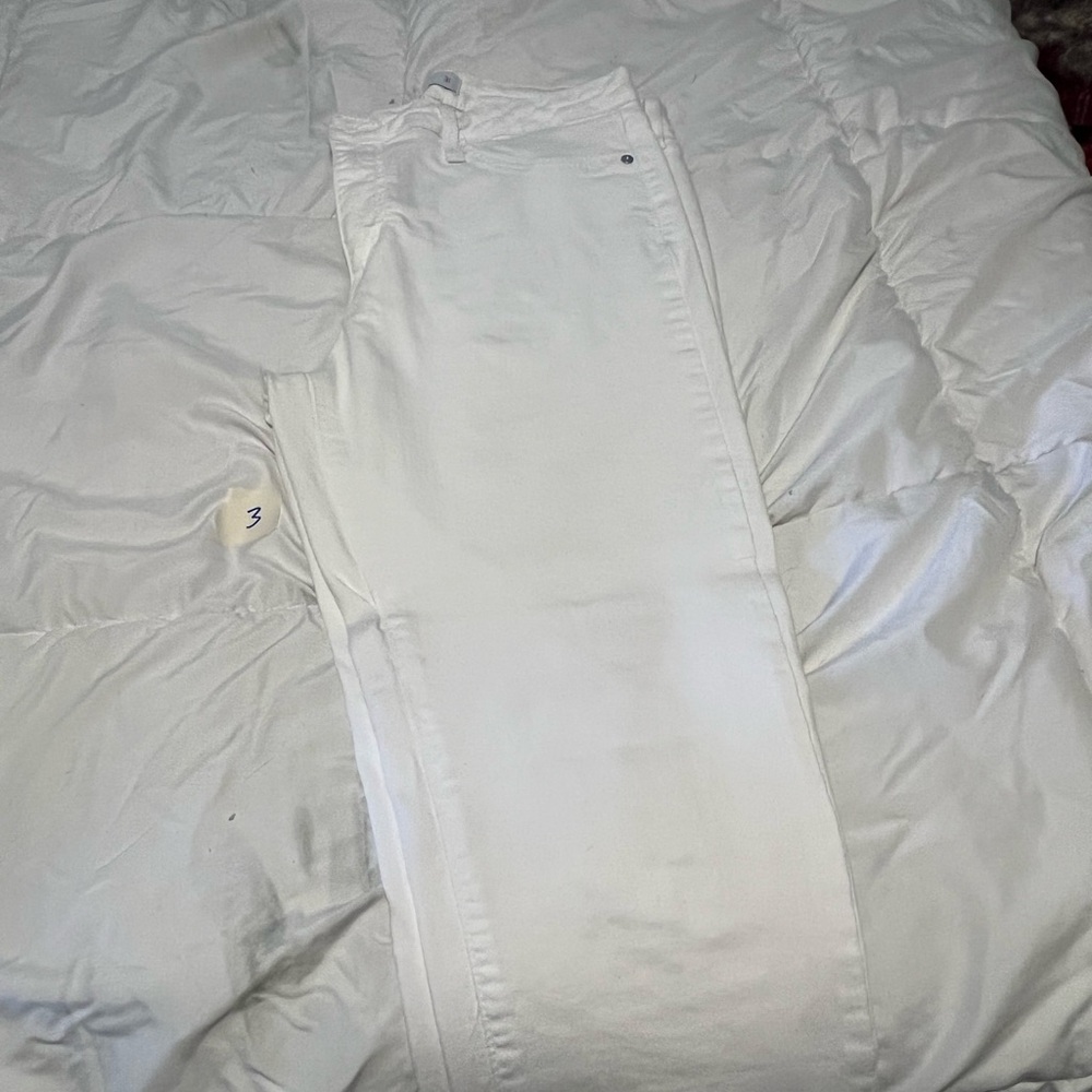 Just Black White Denim Pants